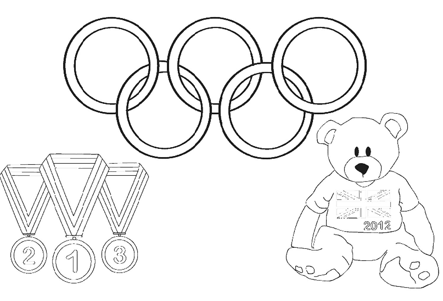 Раскраска талисманы Зимние Олимпийские игры