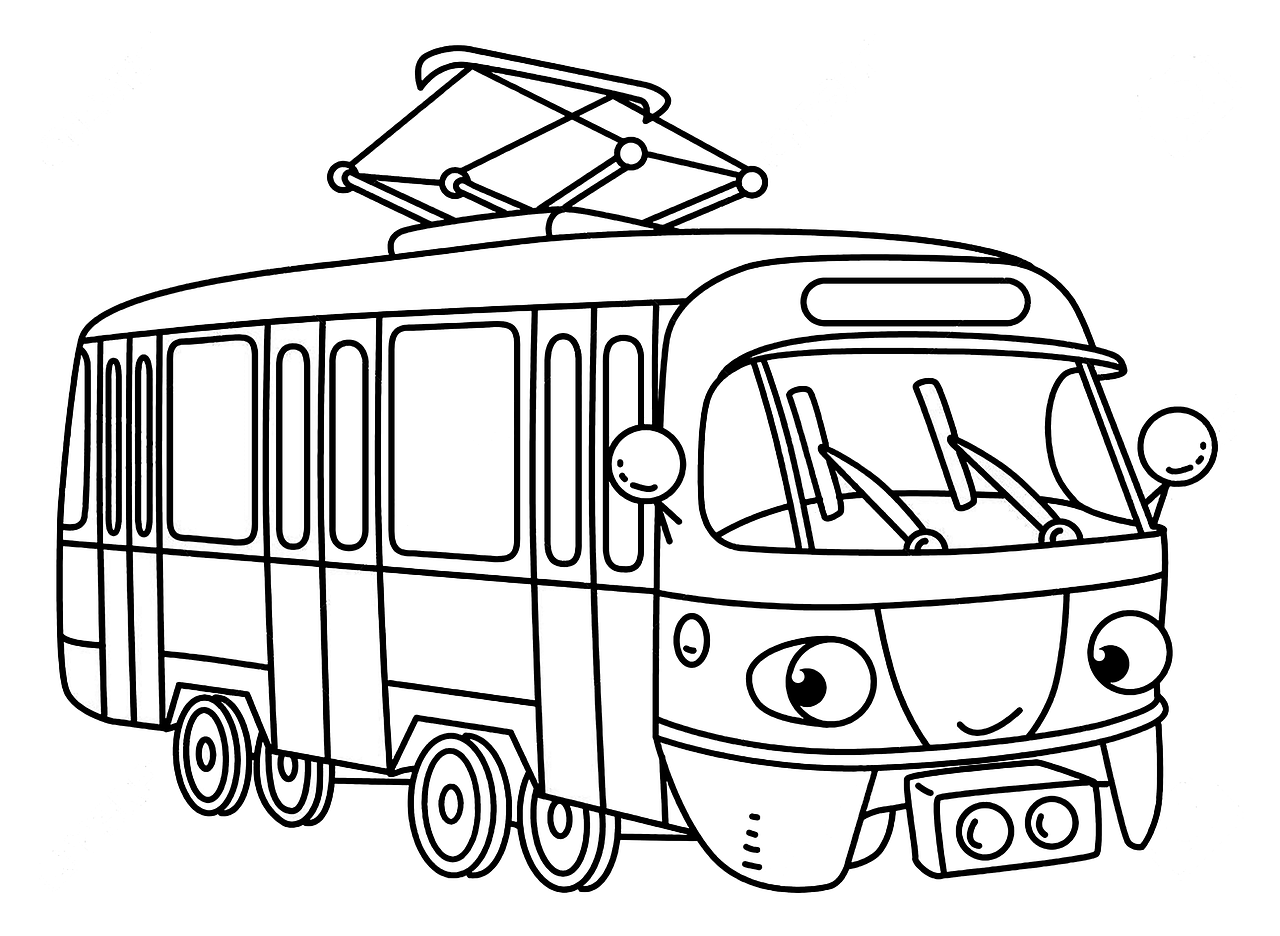 Раскраски Трамваи | распечатать, много раскрасок трамваев