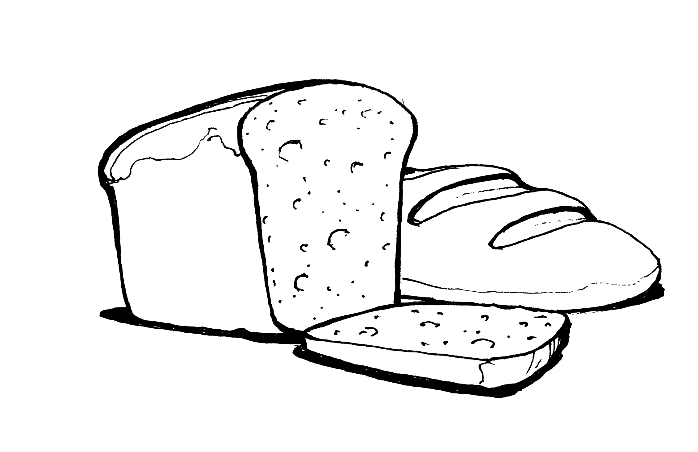 раскраска Сэндвич хлеб раскраски