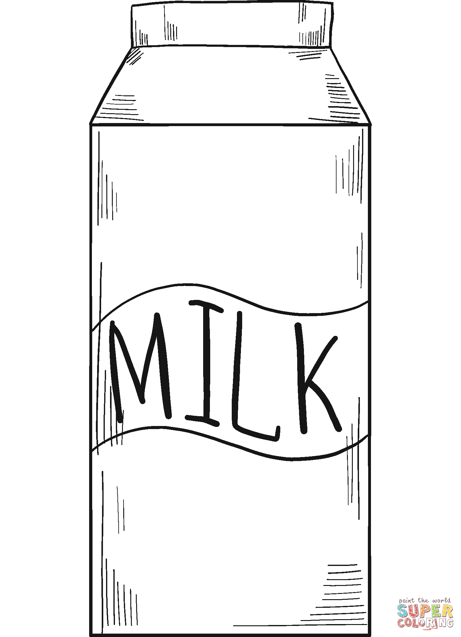 Раскраска молоко в молочнике