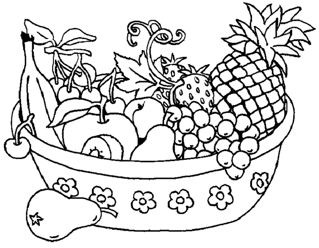 Рисунки корзина с фруктами