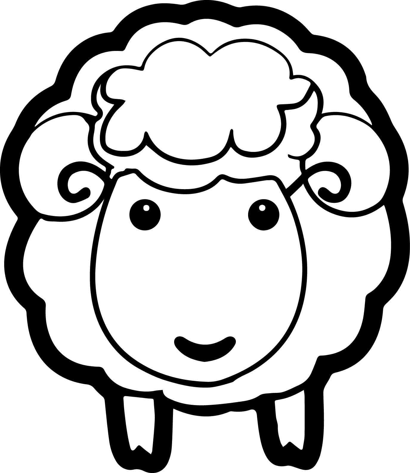 Овца раскраска — Все для детского сада
