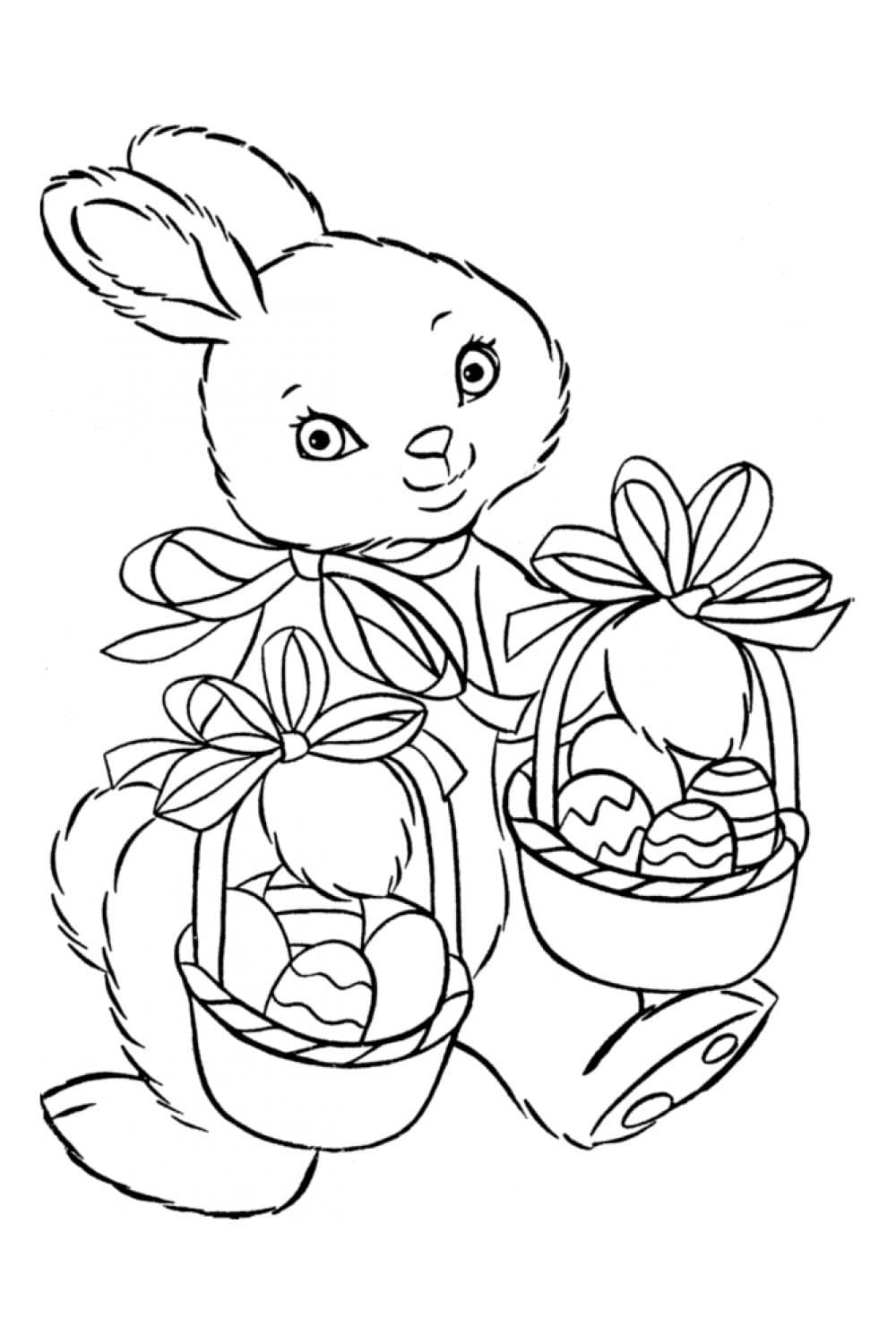 Раскраски Пасхальный Кролик — Распечатать бесплатно