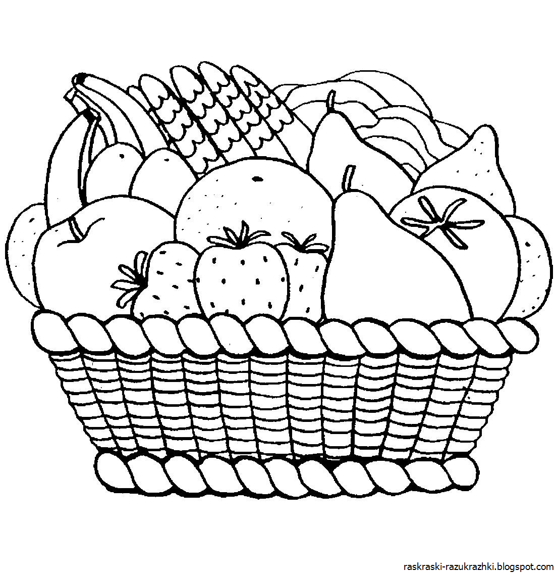 Корзина с овощами детский рисунок (41 фото) » рисунки для срисовки на азинский.рф