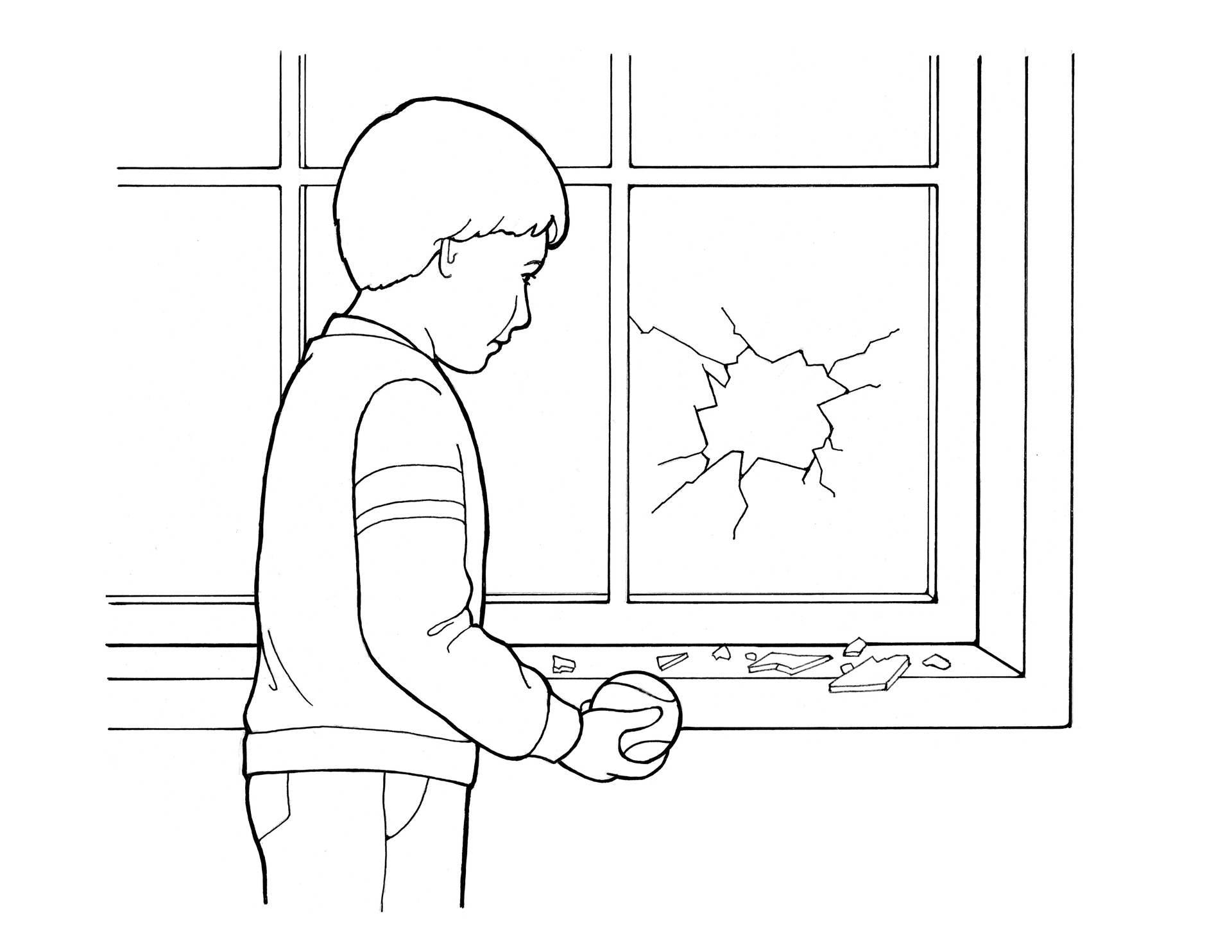 Раскраска безопасные окна для детей