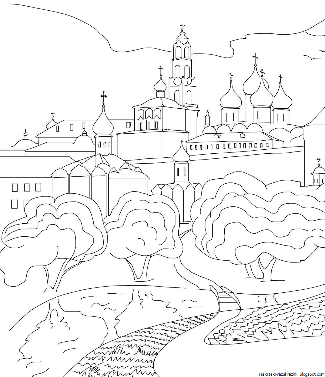 Раскраска Москва для детей
