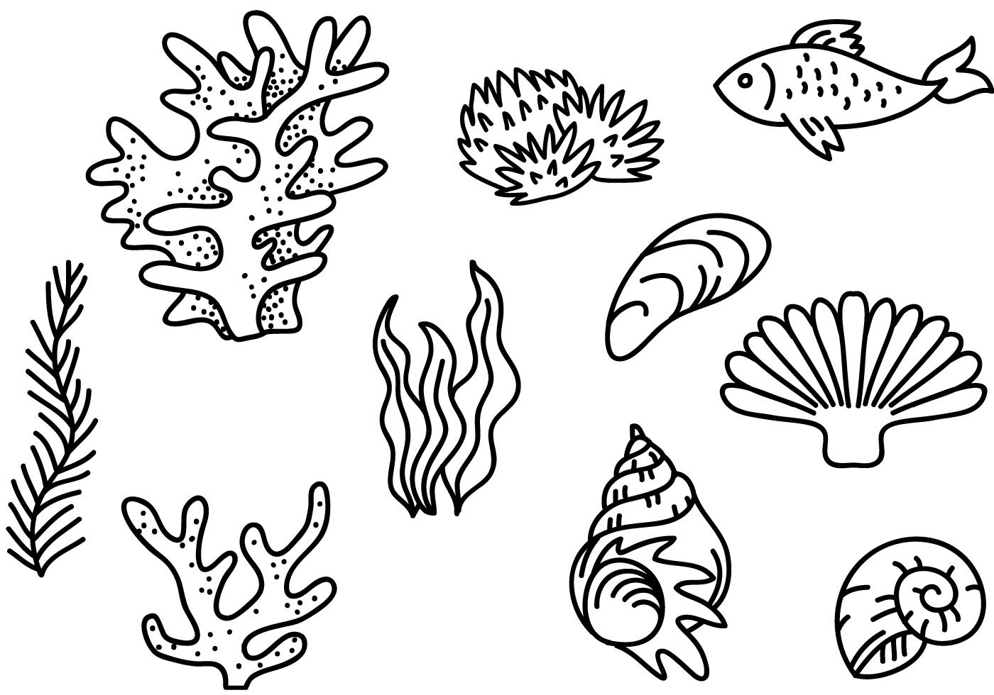 Раскраски Коралловый Риф | Распечатать бесплатно