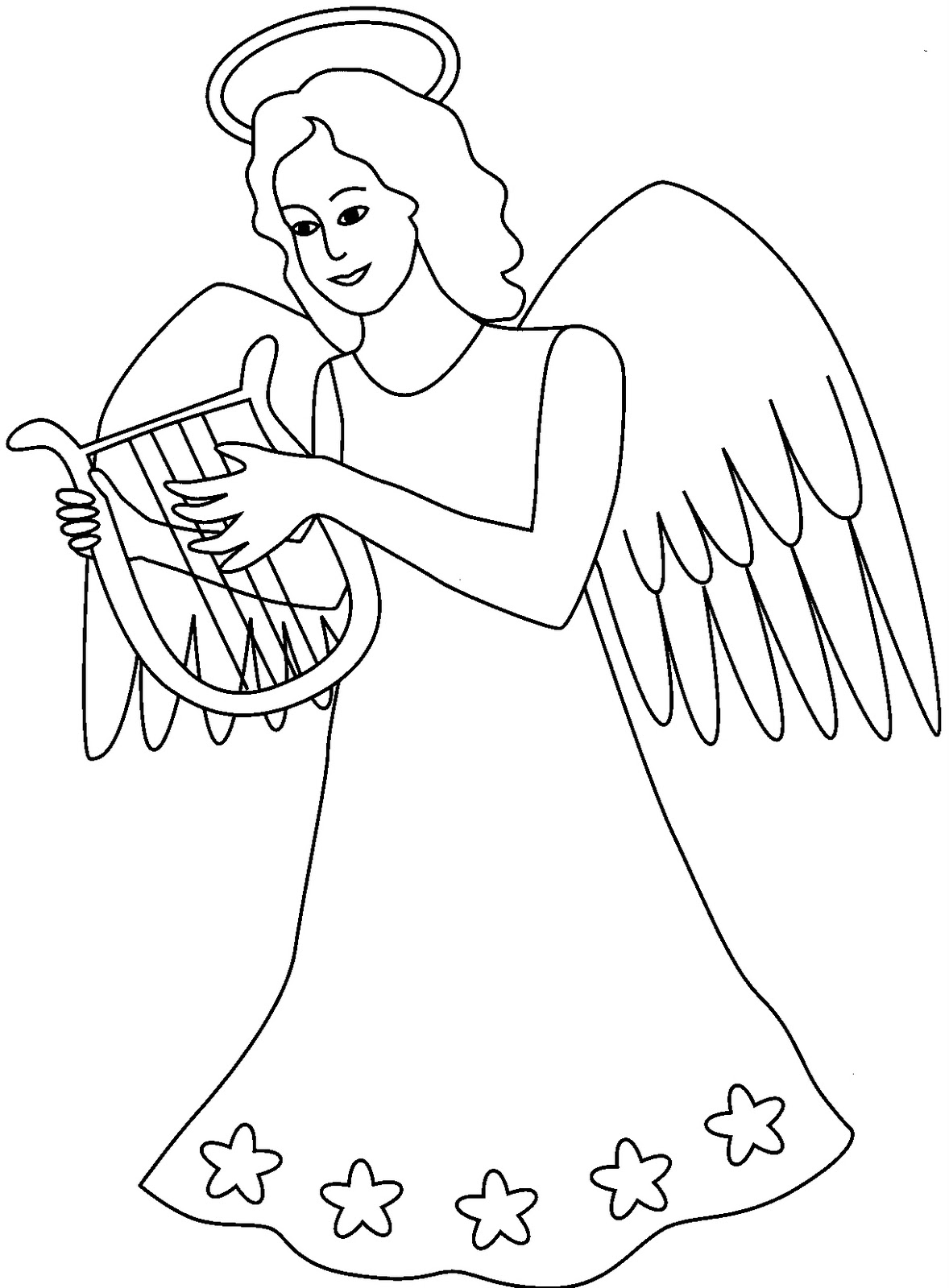 Раскраска ангел хранитель