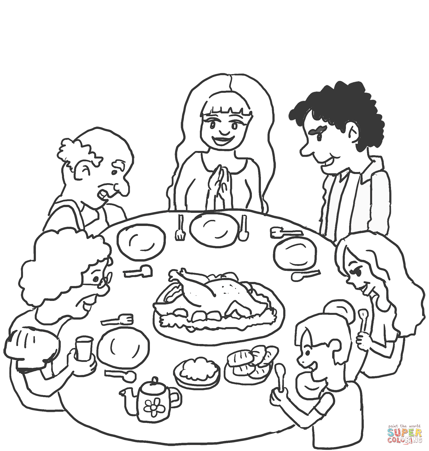 Рисунок ужин