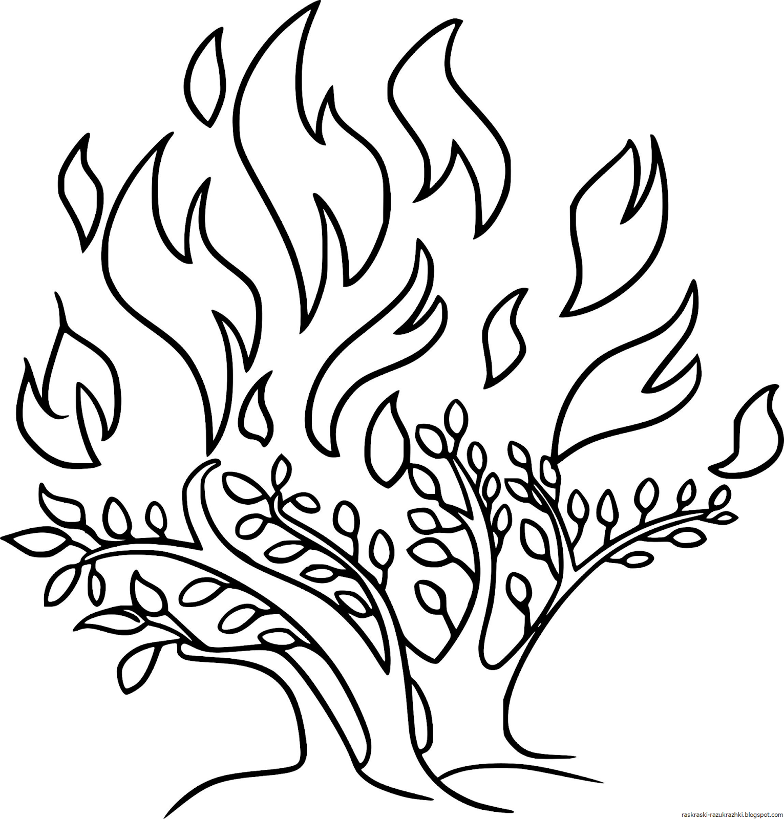Огонь враг леса рисунки