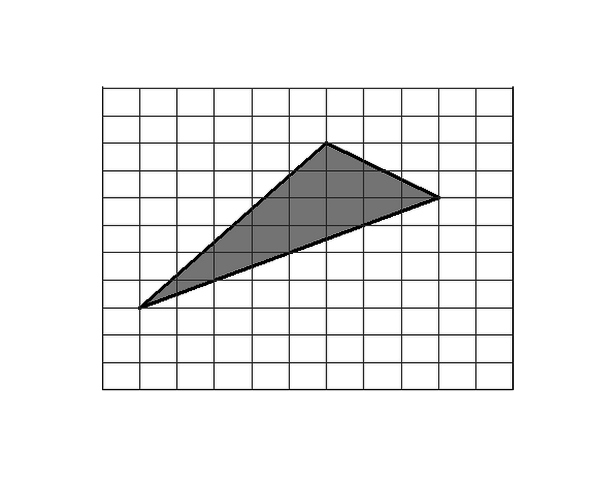 На клетчатой бумаге 1х1 нарисован треугольник. Треугольник на клетчатой бумаге. Площадь треугольника в клетках. Треугольник на клеточках. Площадь треугольника на клетчатой бумаге.