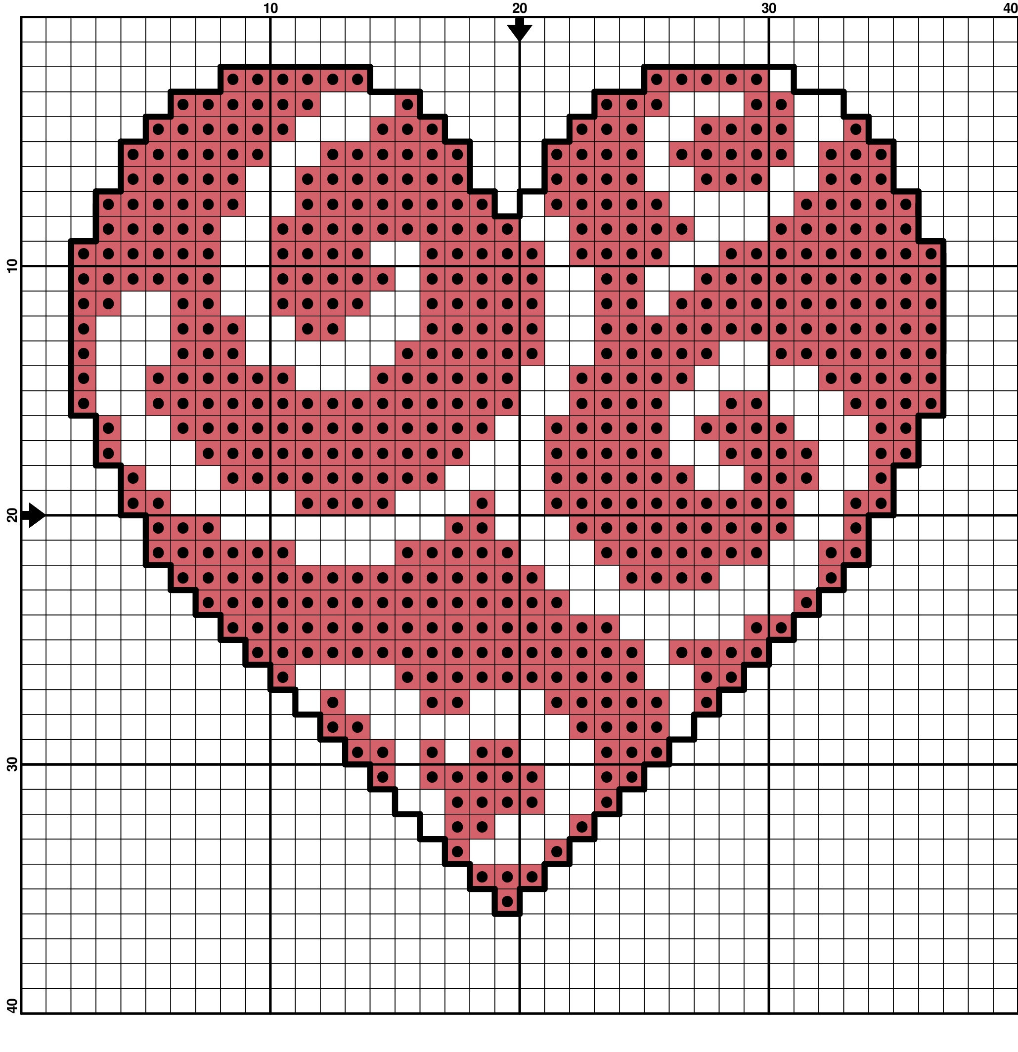День Св. Валентина Сердце (Новый Вышивальный Дизайн) #