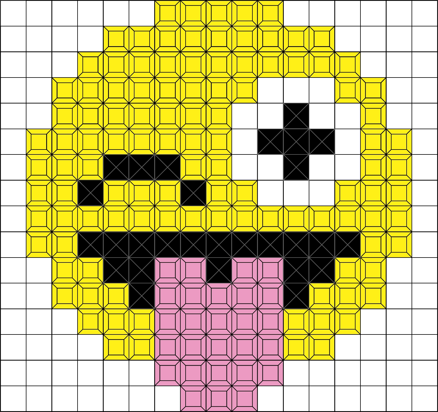 Рисунки по клеточкам - смайлик какашка♥ How to draw Poo Emoji - pixel art