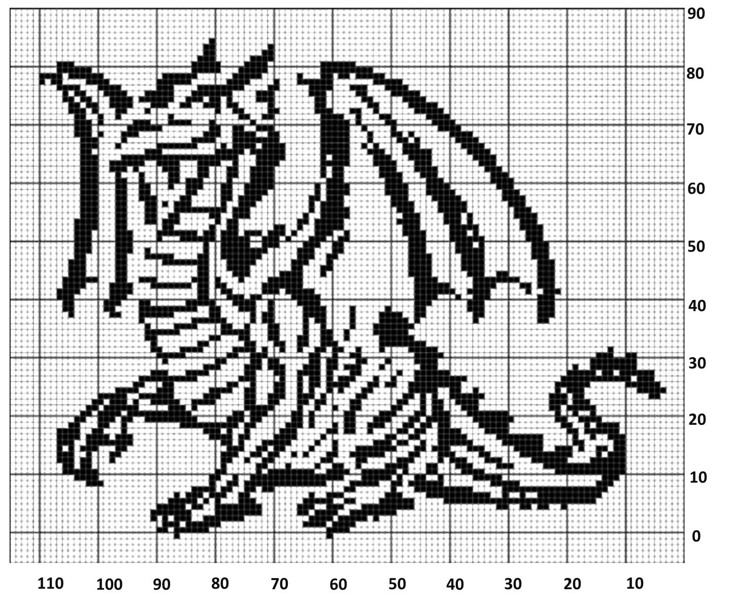 Схема вышивки крестом «Черный дракон» скачать на баштрен.рф