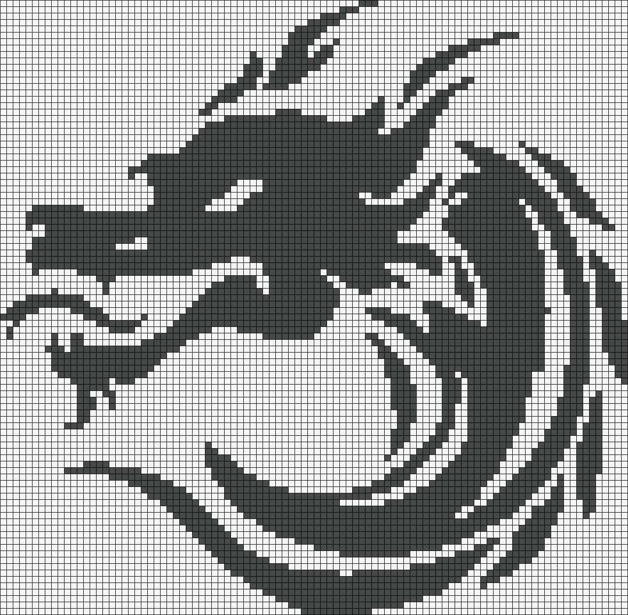 Схема для вышивания Замок с драконом