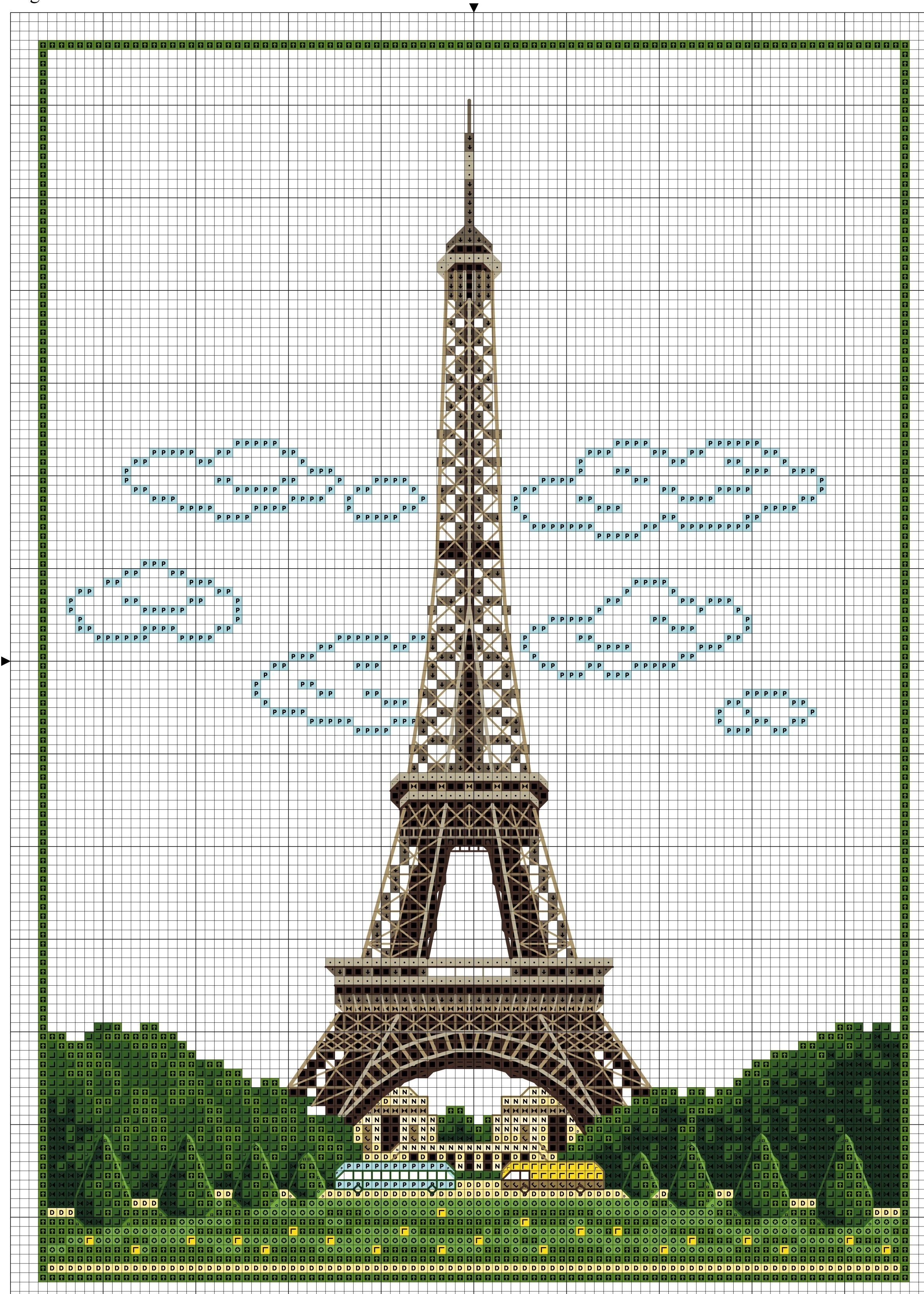 Схема вышивки «Эйфелева башня» (№640267)