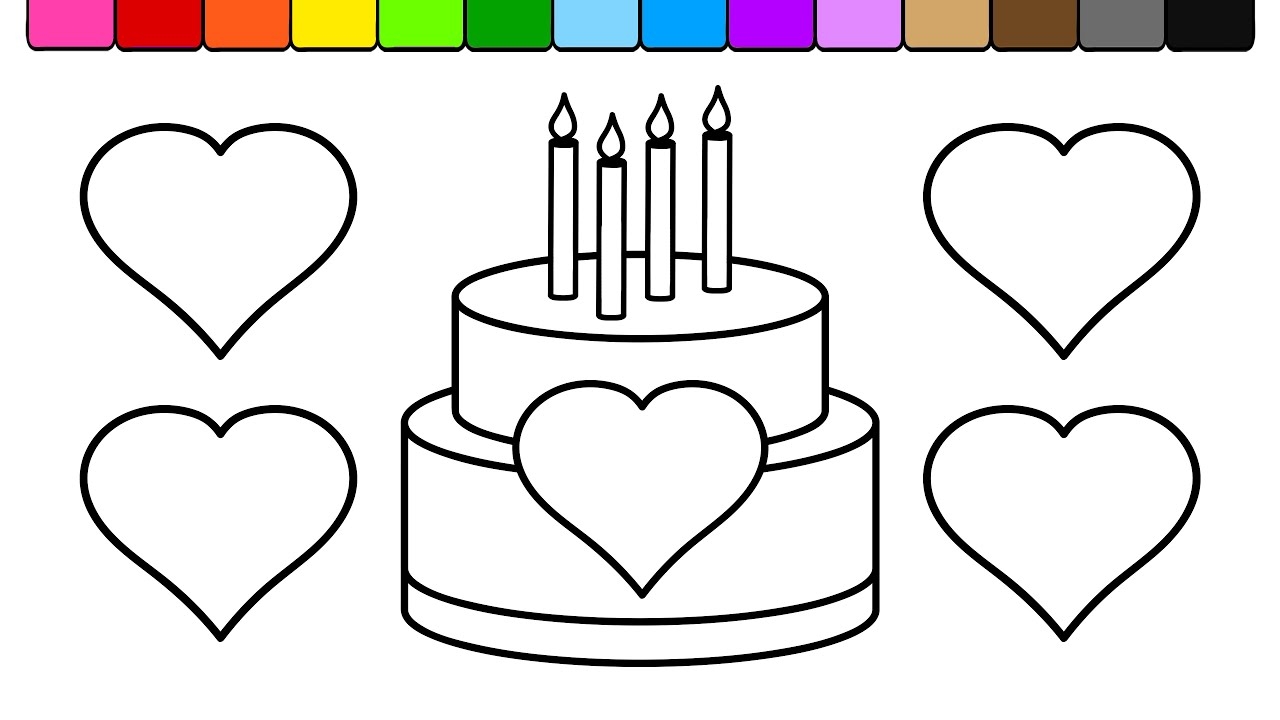 Красивые легкие рисунки на день рождения. Тортик. Раскраска. Торт рисунок раскраска. Рисунок на день рождения. Раскраска торт на день рождения.