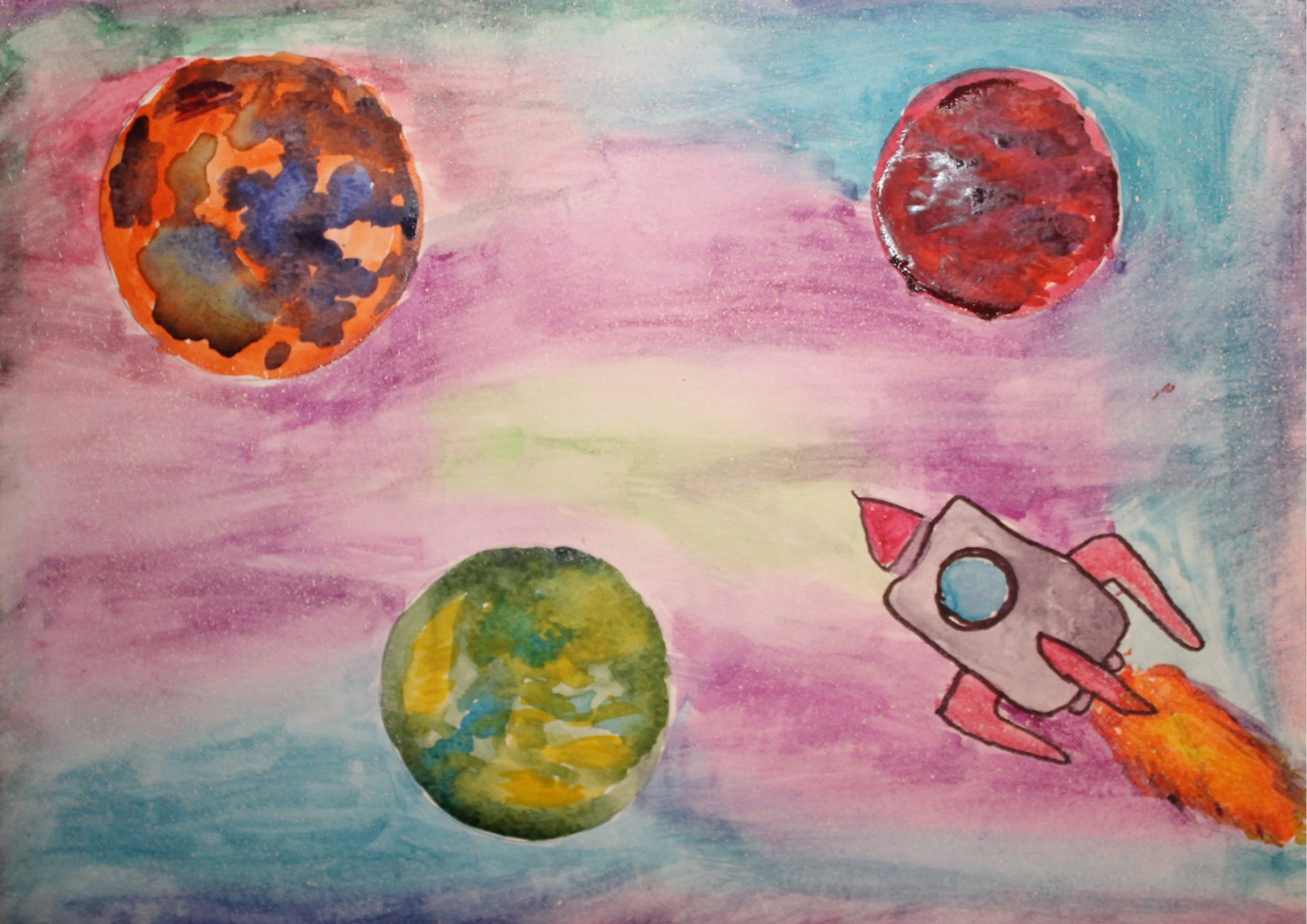 Рисунок на тему космос. Рисунок на тематику космос. Космос глазами детей. Картинки для срисовки лёгкие космос.