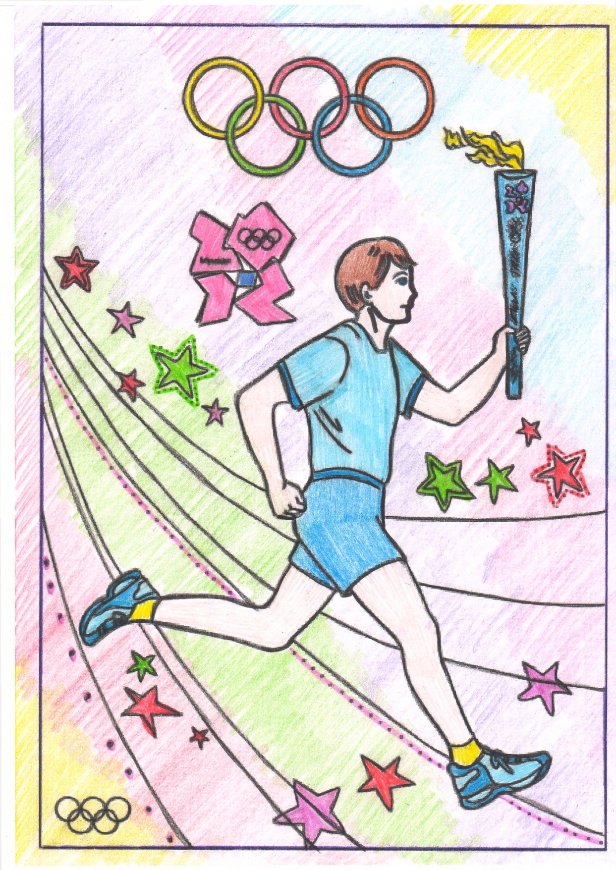 Олимпийские игры рисунок легко. Рисунок на олимпийскую тему. Рисунок на спортивную тему. Олимпийские игры рисунок.