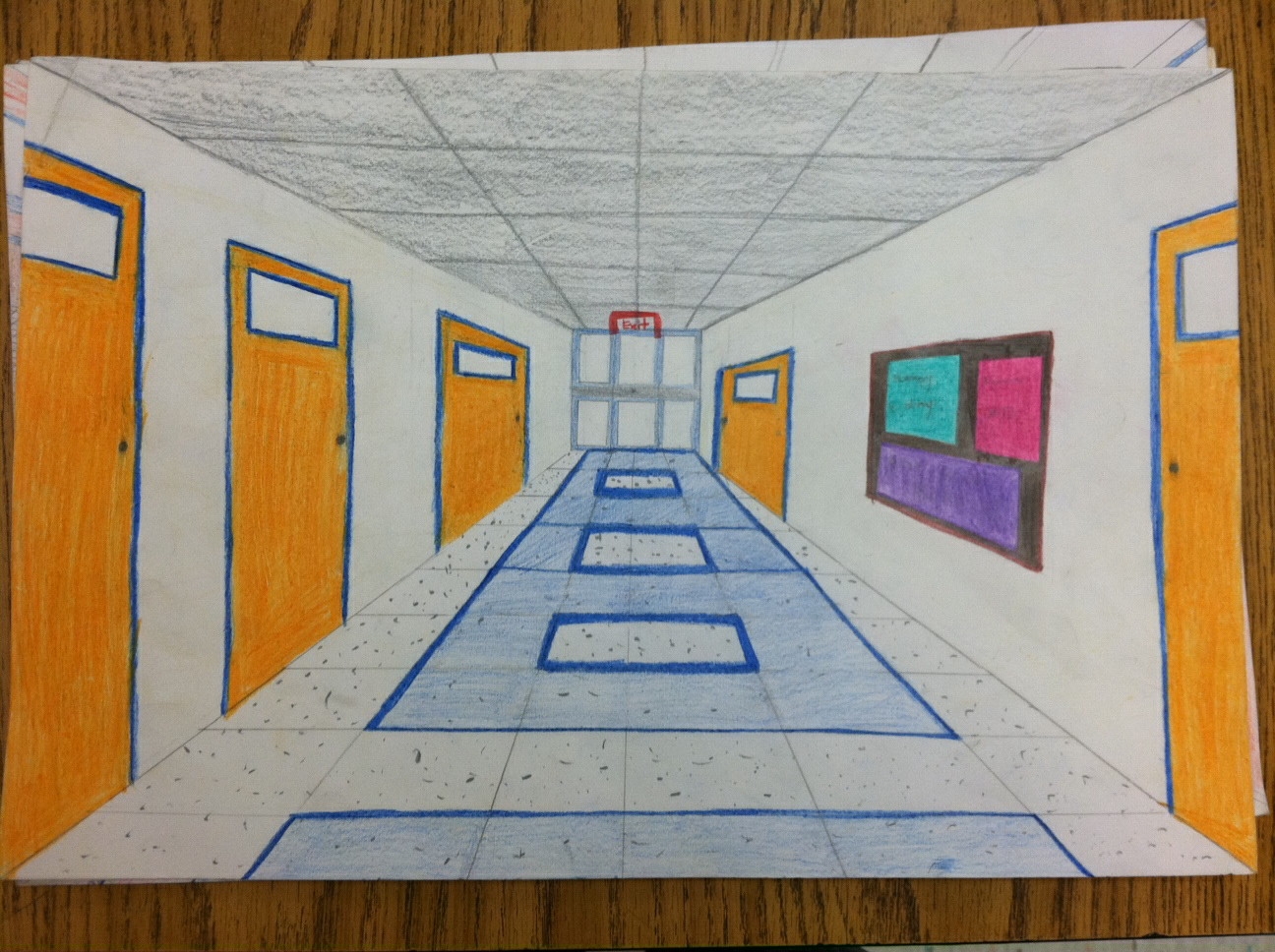 Урок 6 класс перспектива. Перспектива рисунок. Перспектива школьного коридора. Перспектива в изобразительном искусстве для детей. Перспектива в рисунке для детей.