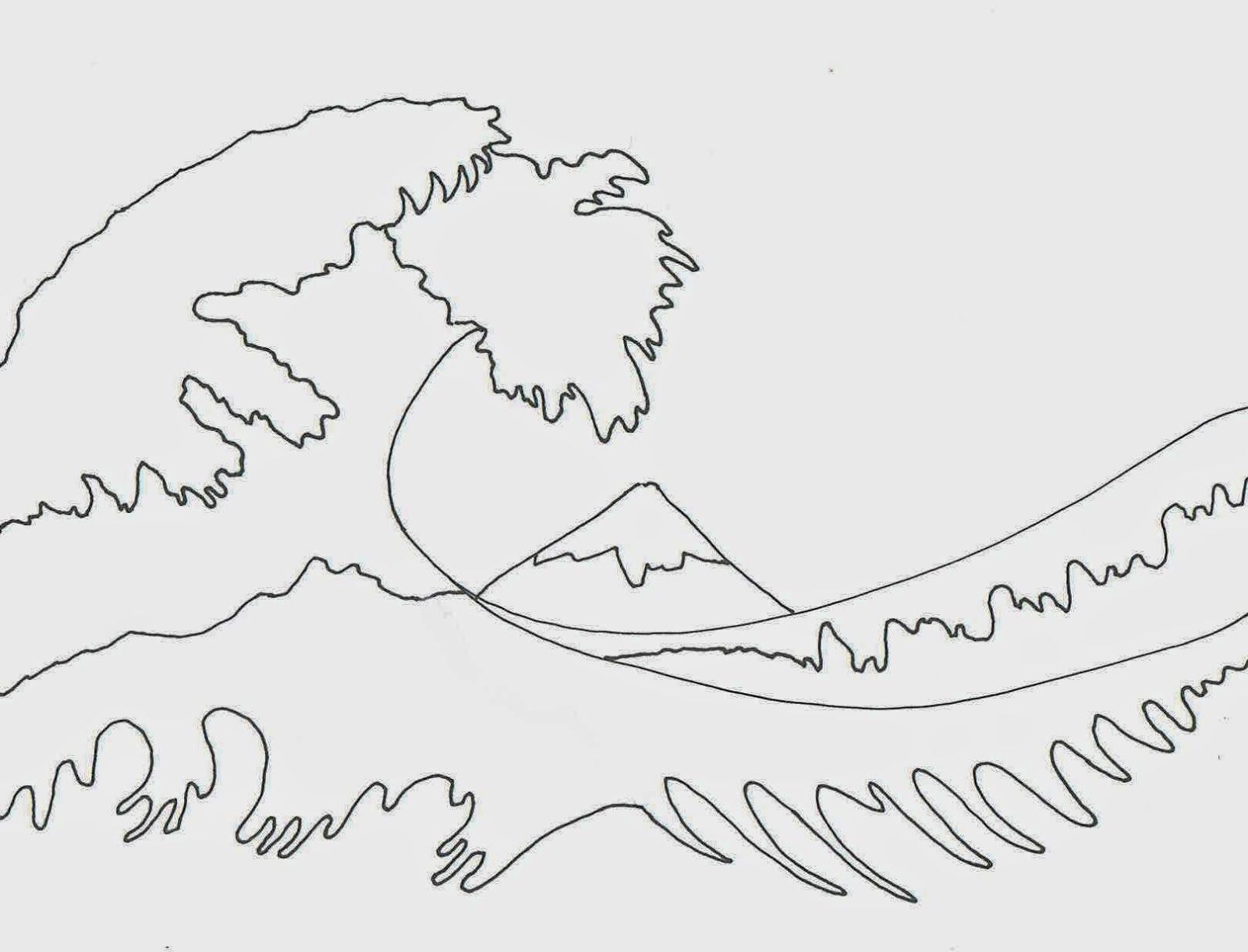 KH2756 Раскраска для взрослых Большая волна в Канагаве Идейка