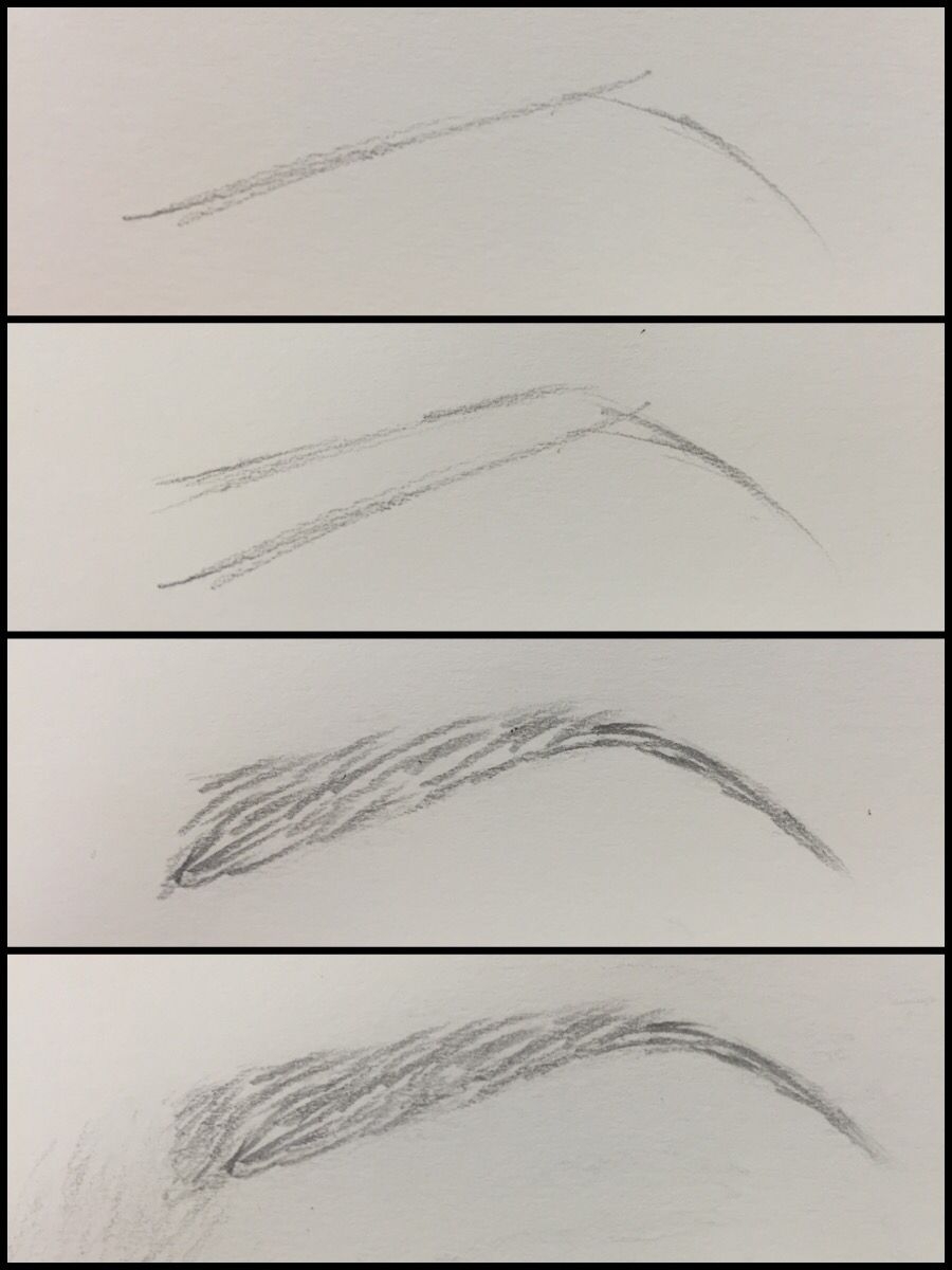 Как правильно нарисовать брови карандашом