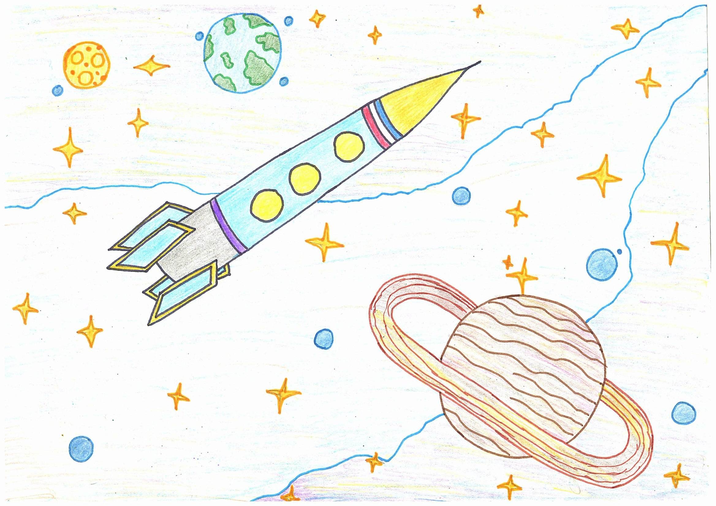 Космос карандашом легкий. Рисунок на тему космос. Космос рисунок карандашом. Детские рисунки на тему космос. Рисунок на тему космос карандашом.