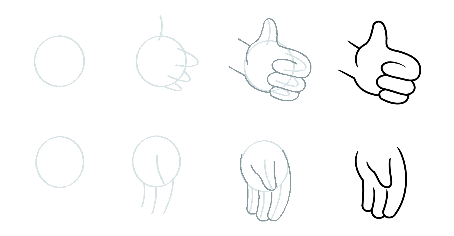Рука нарисовать карандашом легко. Мультяшные кисти рук. Руки рисунок мультяшные. Как нарисовать руку поэтапно. Рисование мультяшных рук.