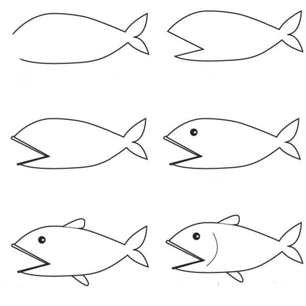 Нарисовать рыбку картинки. Поэтапное рисование рыбы. Поэтапное рисование рыбы для детей. Рисунки рыбок для срисовки. Поэтапное рисование рыбы для дошкольников.