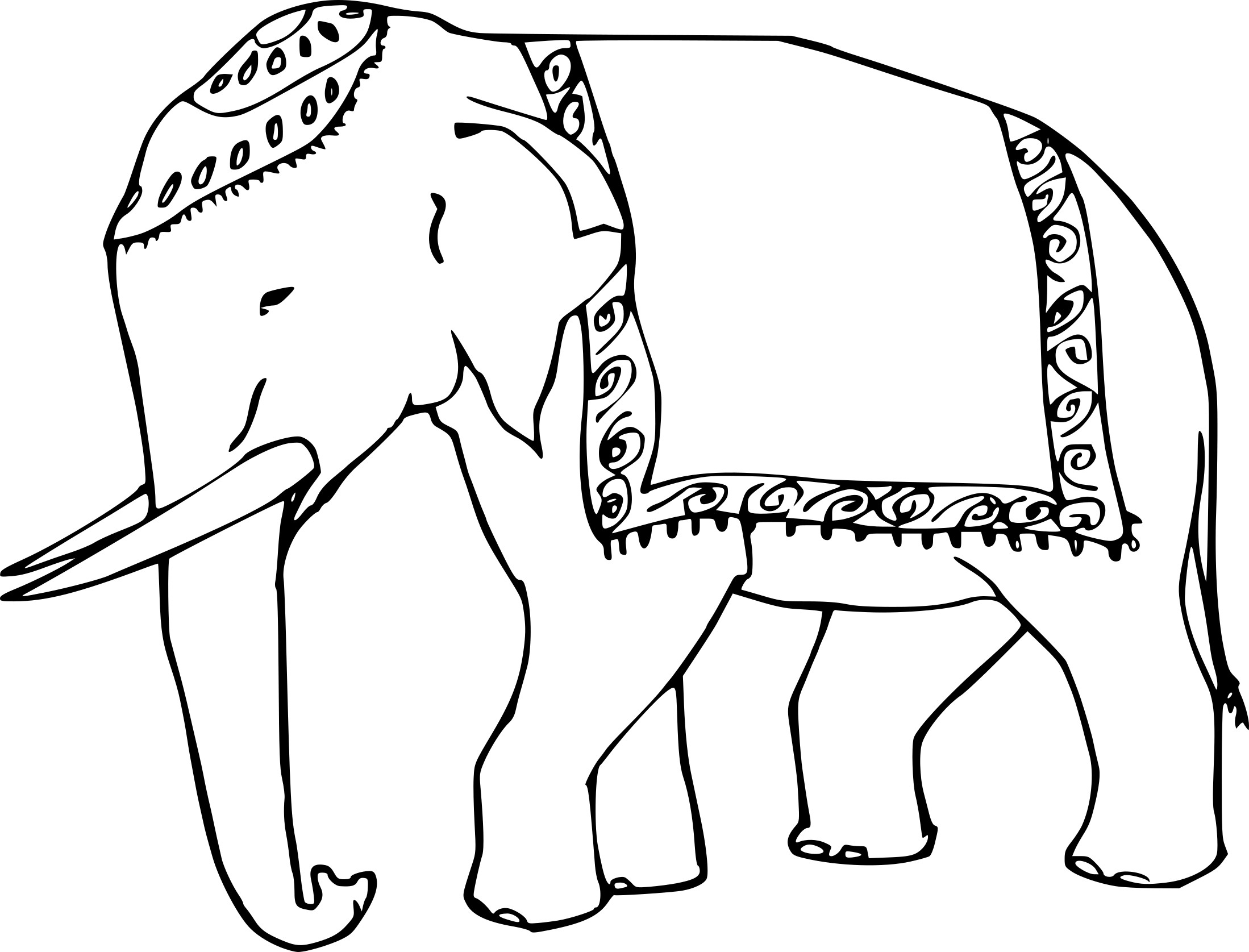 Слон индийский рисунок карандашом