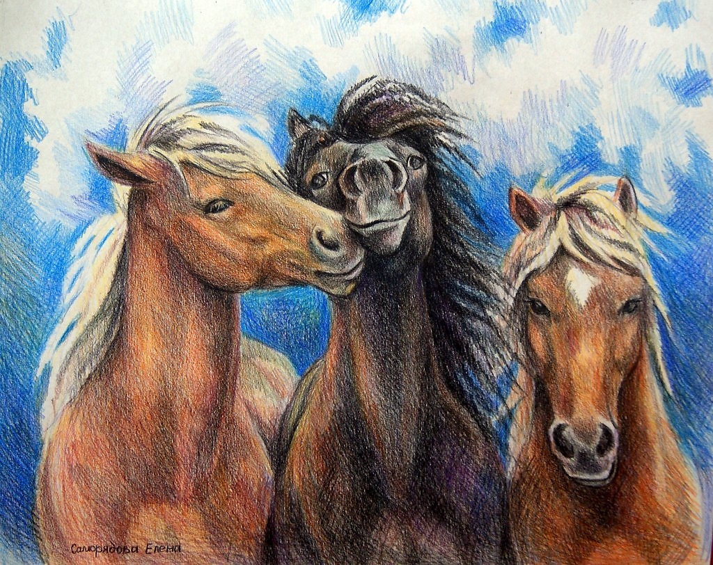 Собака 3 лошадь 5. Тройка лошадей карандашом. Тройка карандашом. Три коня рисунок. Тройка коней рисунок.