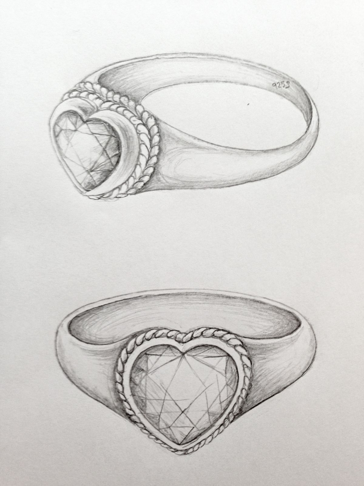 Поэтапное рисование кольца