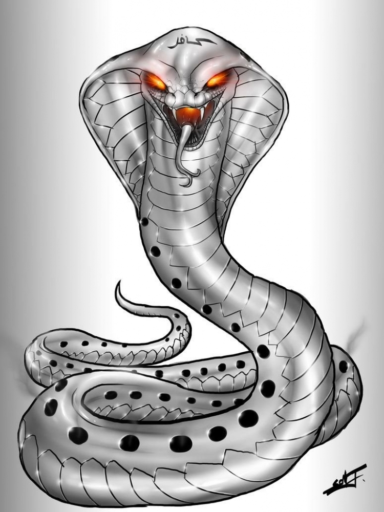 Змея нарисованная