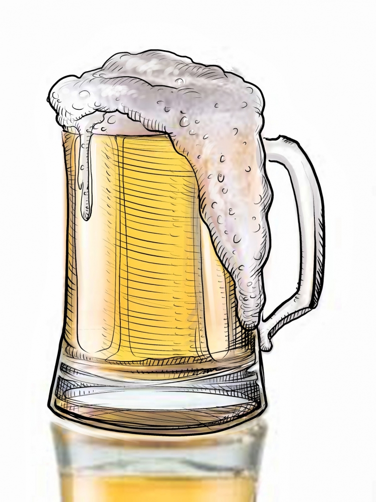 Пиво нарисованное