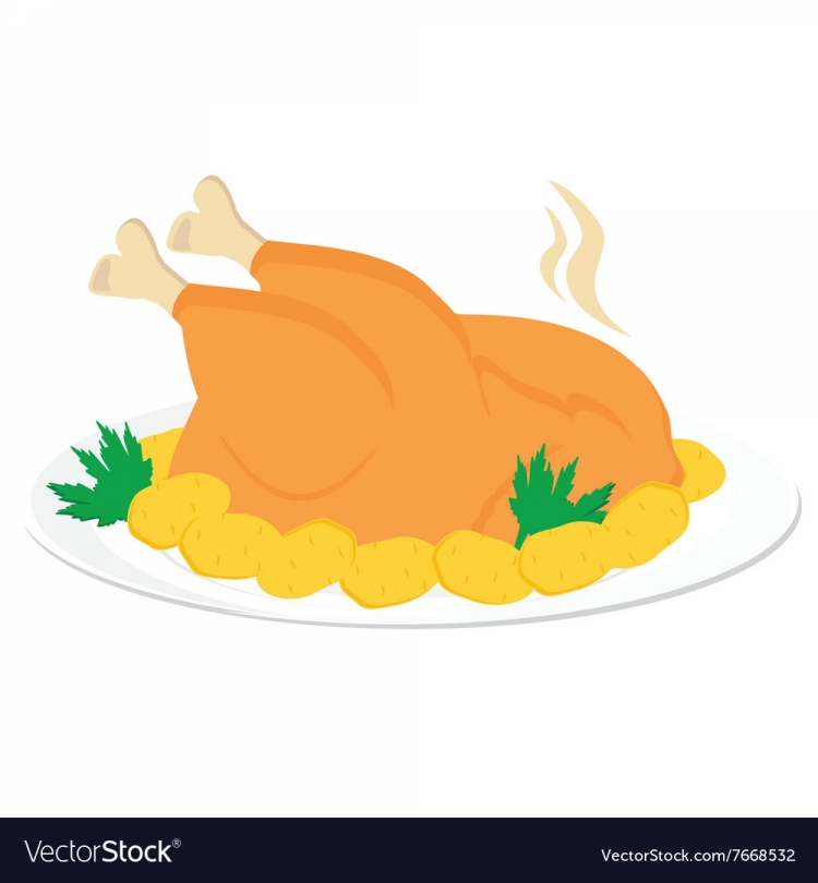 рисунок курица с картошкой