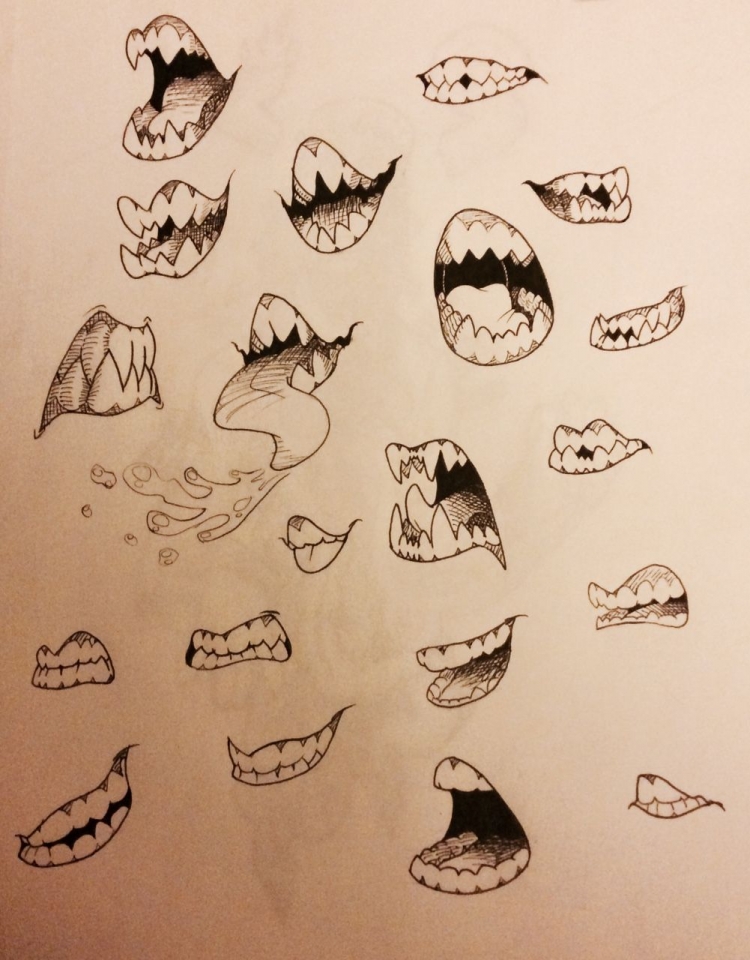 Клыки нарисованные