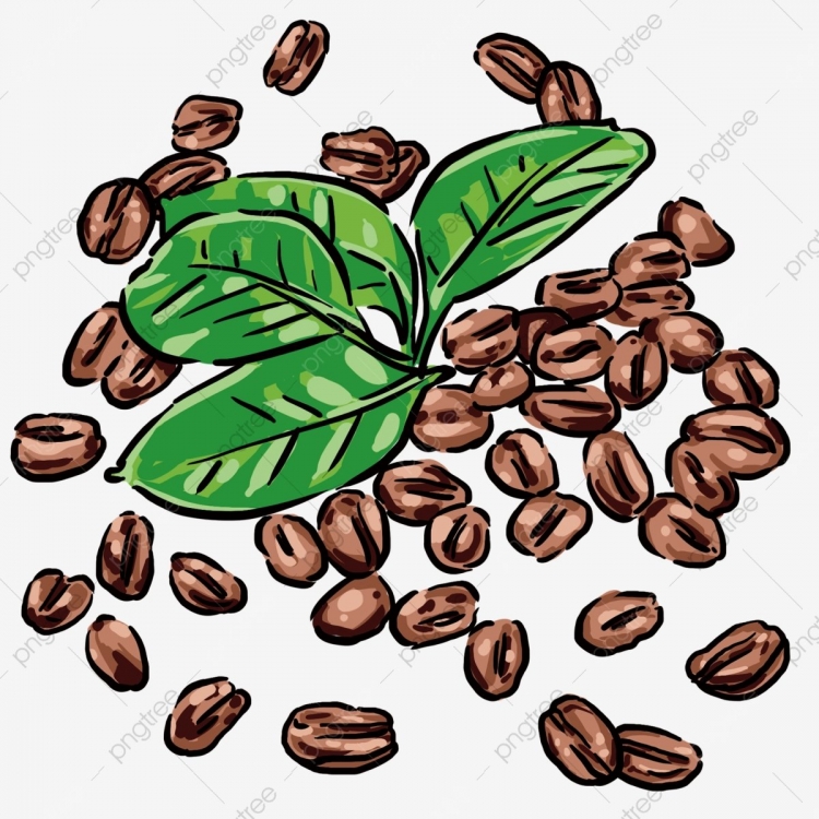 Нарисованные кофейные зерна