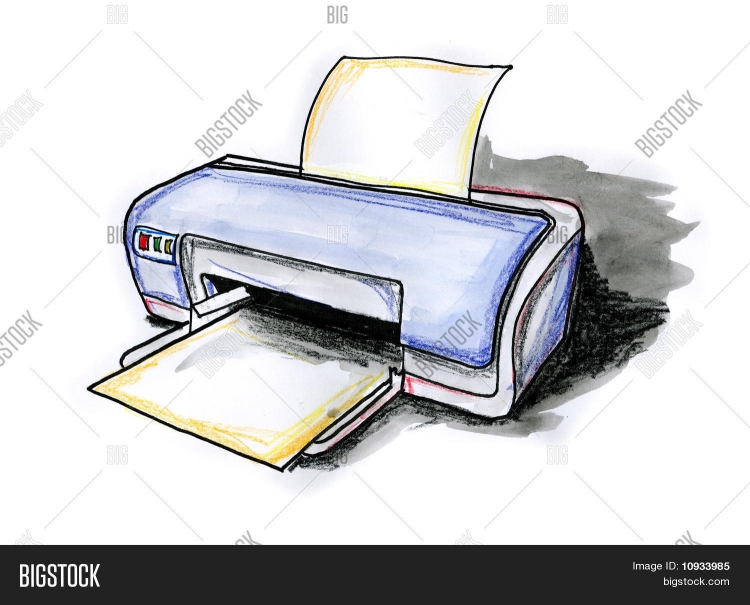 Принтер нарисованный