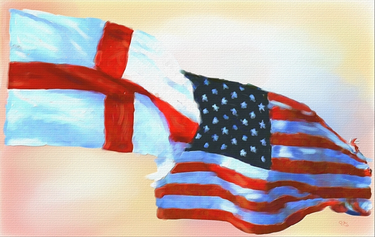 Флаг Америки нарисованный