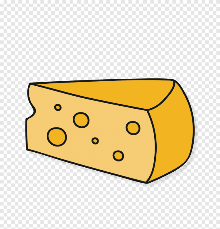 Кусок сыра нарисованный
