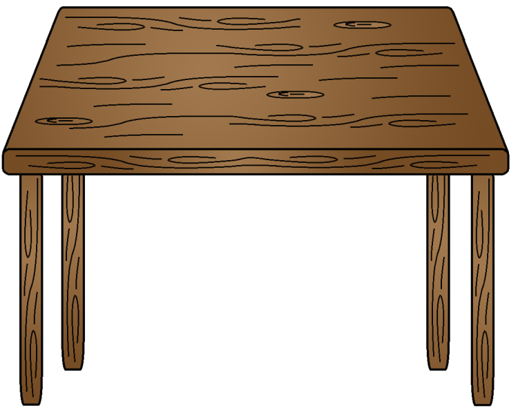 Нарисованный деревянный стол
