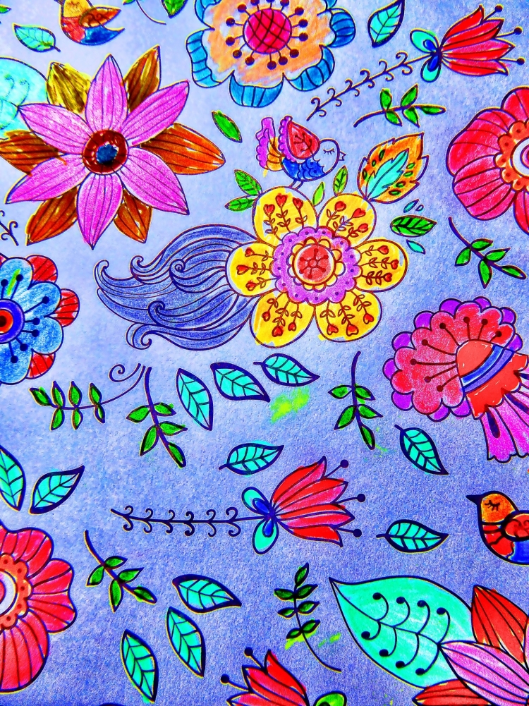 Цветы нарисованные на ткани