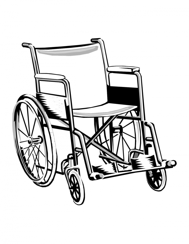 Инвалидное кресло нарисованное