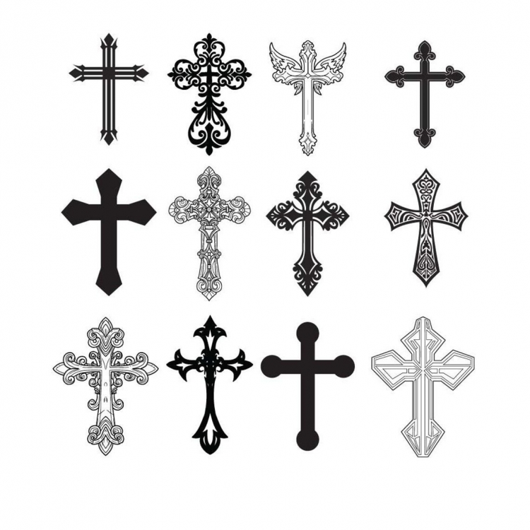 Значение татуировки крест, христианский, кельтский крест с орнаментом, ирландский - крест Боттони