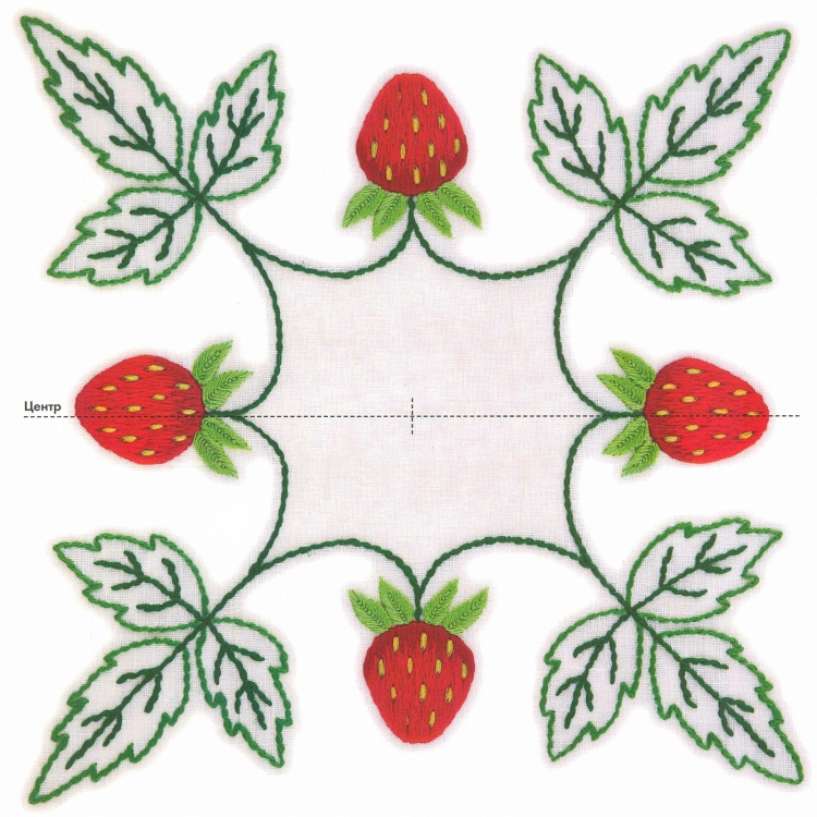 Узор из ягод и листьев