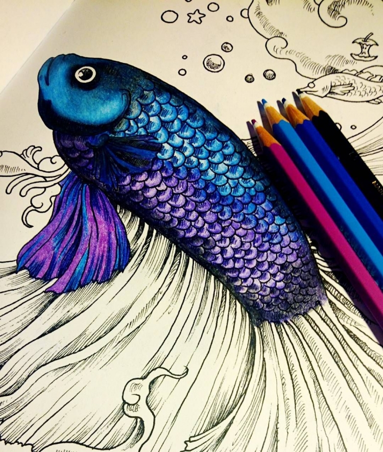 Рисунки ручкой цветными карандашами