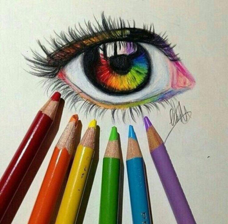 Идеи для рисунков цветными карандашами