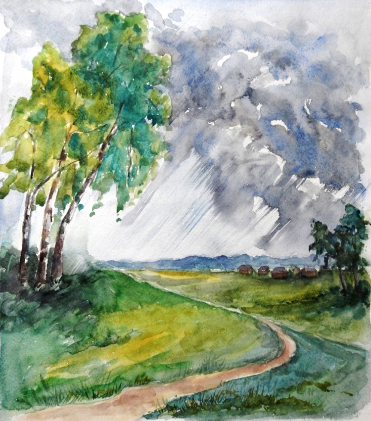 Рисунок раскраска весенний дождь (48 фото)