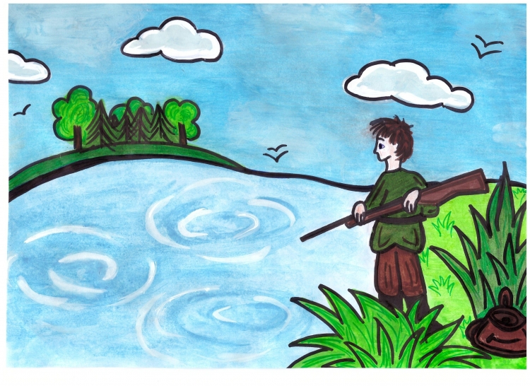 Иллюстрация к рассказу Васюткино озеро