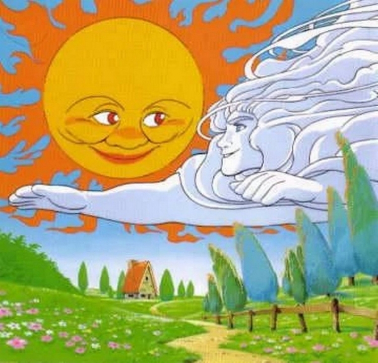 Иллюстрация к сказке солнце и ветер